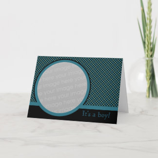 Invitación 2 del bebé (Verde azulada)