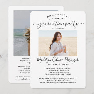 Invitación 2 desfile de autos de la fiesta de graduación de P