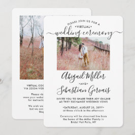 Invitación 2 Foto Boda virtual en vivo a larga distancia