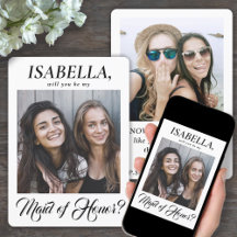 2 Foto elegante caligrafía empleada de honor propu