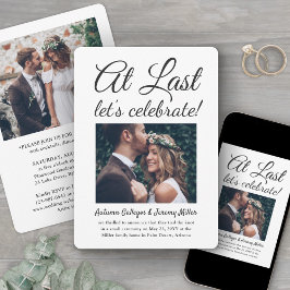 Invitación 2 Foto En La Última Celebración De La Boda De Rece