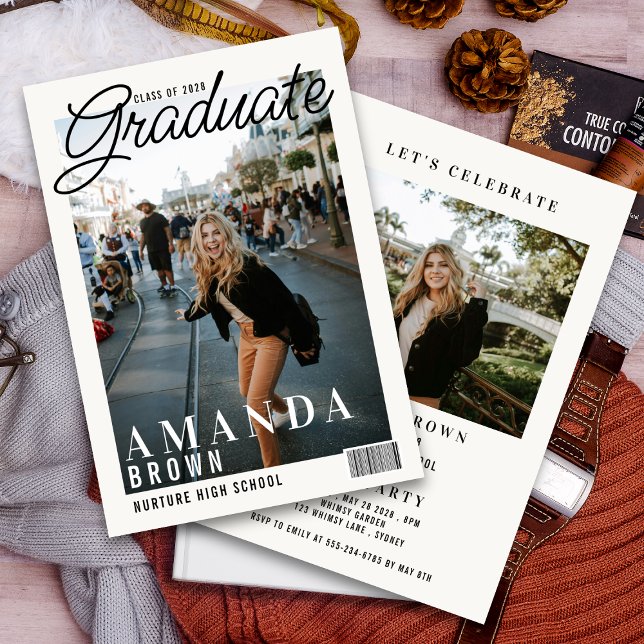 Invitación 2 Foto: Moderno Magazine Cover Graduation 2025 (Subido por el creador)
