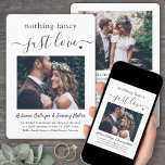 Invitación 2 Foto Nada Fancy Ama Al Boda Elopement<br><div class="desc">Invite a la familia y a los amigos a una recepción de bodas simplemente elegante con esta moderna y elegante invitación a la fotografía. Toda la redacción es simple de personalizar para cualquier celebración de recepción solamente, incluyendo un fiesta post-salida, ceremonia de renovación de voto, boda secuela, primer aniversario, hora...</div>