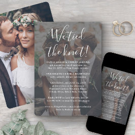 Invitación 2 Foto Recepción de Boda Nos Casamos Blanco