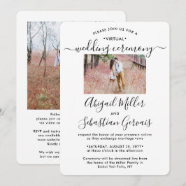 Invitación 2 Foto Transmisión en Vivo de Boda Virtual a Dista