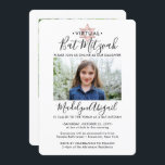 Invitación 2 Foto Virtual Bat Mitzvah Oro rosa moderno<br><div class="desc">Ya sea que amigos y familia estén practicando el distanciamiento social o que simplemente vivan lejos, conéctense con ellos en línea con una ceremonia virtual de bate mitzvah y celebración de manejo. Esta elegante y moderna invitación permite compartir 2 fotos e invitar a los huéspedes a un evento en línea...</div>