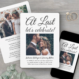 Invitación 2 Fotos En la última celebración de la recepción d