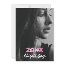 2 Graduación moderna de moda en rosa y blanco