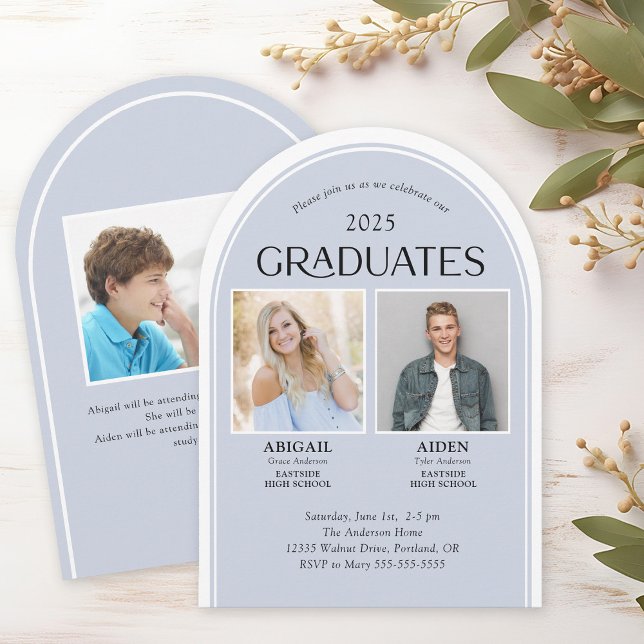 Invitación 2 Graduados Arco de Doble Graduación (Subido por el creador)