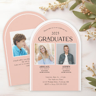 Invitación 2 Graduados Doble Arco de Graduación