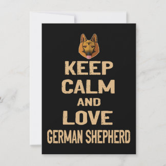 Invitación 2 Keep Calm And Love German Shepherd