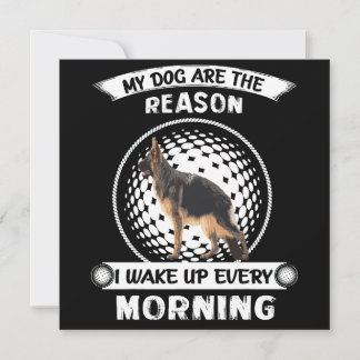 Invitación 2 Mis Perros Son La Razón Por La Que Me Despierto 