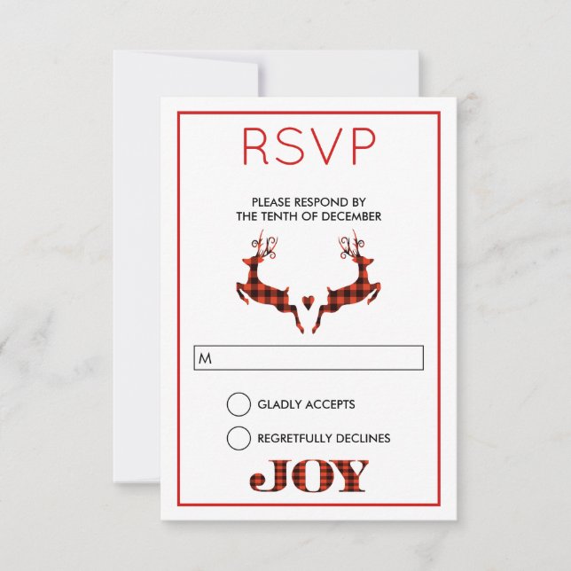 Invitación 2 Navidades RSVP Jumping de venado (Anverso)