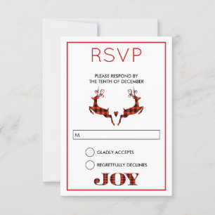 Invitación 2 Navidades RSVP Jumping de venado