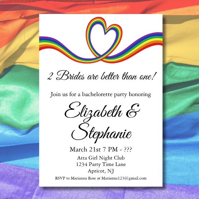 Invitación 2 novias son mejores que una soltera lesbiana (Subido por el creador)