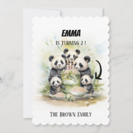 Invitación 2 Padres 3 Hijos - Cumpleaños de la Familia Waterc