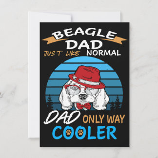 Invitación 2 Papá Beagle Papá Enfriador