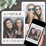 Invitación 2 Photo Funny Bridesmaid / Maid of Honor Proposal<br><div class="desc">A thoughtful way to ask your friend to share your special day is to give her a stylish customized photo collage gift she can save as a keepsake. This chic modern proposal invitation card is an elegant way to say "will you be my maid of honor / bridesmaid?" All pictures...</div>