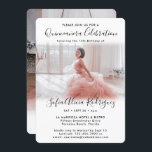 Invitación 2 Photo Quinceanera Elegant Script 15th Birthday<br><div class="desc">Invite family and friends to an elegant Quinceañera celebration for her with this unique 2 photo invitation. All text is simple to customize. (IMAGE PLACEMENT TIP: An easy way to center a photo exactly how you want is to crop it before uploading to the Zazzle website.) Design features two pictures...</div>