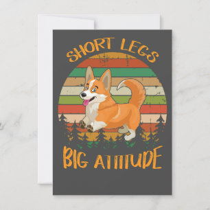 Invitación 2 piernas cortas gran actitud corgi