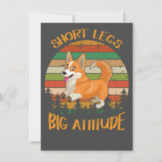 Invitación 2 piernas cortas gran actitud corgi