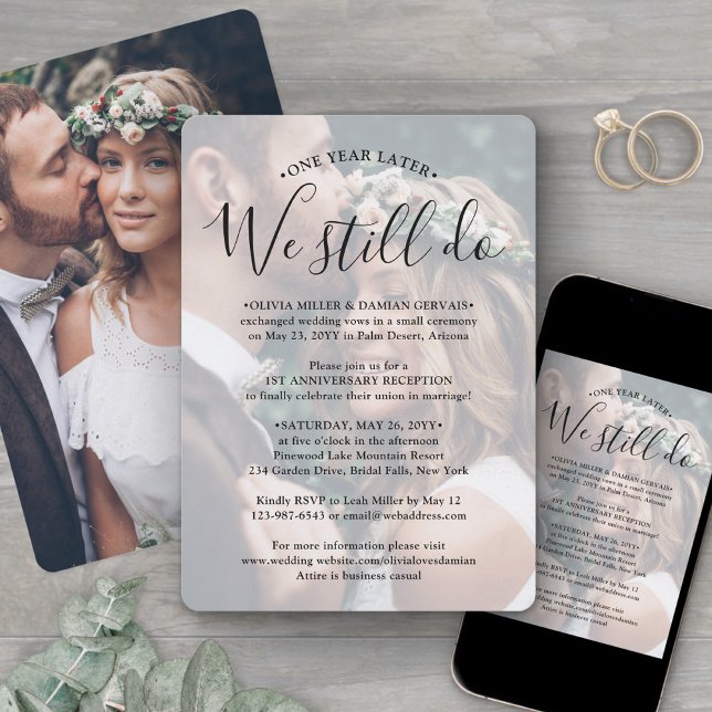 Invitación 2 Recepción de aniversario de fotos Nosotros segui (Subido por el creador)