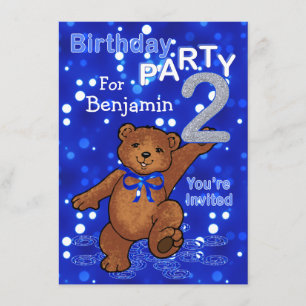 Invitación 2da fiesta de cumpleaños de baile de los osos para