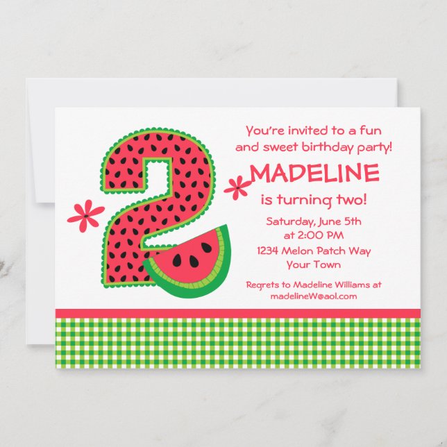 Invitación 2da guinga del cumpleaños de la sandía (Anverso)