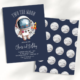 Invitación 2do Cumpleaños Dos a la Luna