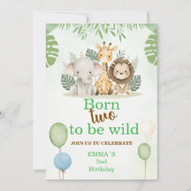 Invitación 2do Cumpleaños Safari | Nacido Para Ser