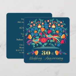 Invitación 30º Aniversario de Boda Arte Folclórico
