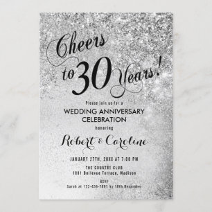 Invitación 30º Aniversario de Boda Plata
