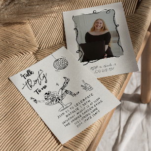 Invitación 30.ª Chica De Vacas Quirky Hablarme 30 Años