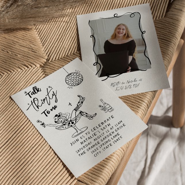 Invitación 30.ª Chica De Vacas Quirky Hablarme 30 Años (Subido por el creador)