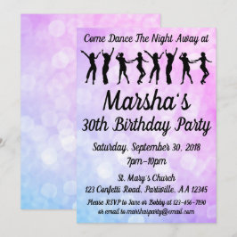 Invitación 30.ª fiesta de cumpleaños de Fiesta de danza