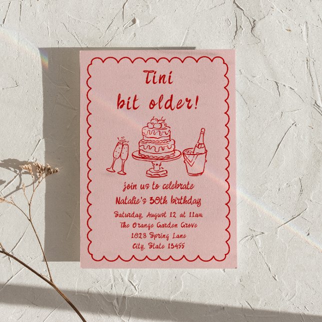 Invitación 30.ª Fiesta de cumpleaños quirky para la pastelerí (Subido por el creador)