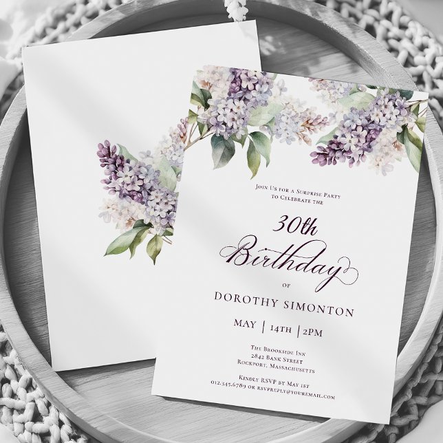 Invitación 30.ª Fiesta de la sorpresa de cumpleaños Flor de L (Subido por el creador)