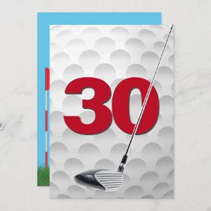 Invitación 30.ª Fiesta Temática de Golf de Cumpleaños