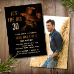 Invitación 30.ª foto de cumpleaños Gorra de Cowboy rústico bo<br><div class="desc">Foto de cumpleaños número 30 Gorra rústico Boots Invitation incluye un par de botas de vaquero de cuero con gorra y la información personalizada de la invitación de tu fiesta de cumpleaños número 30 a continuación. al revés agrega tu foto favorita. Creado por Evco Studio www.zazzle.com/store/evcostudio</div>