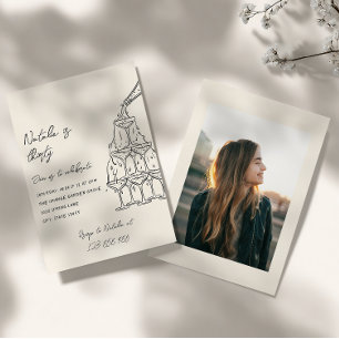 Invitación 30.ª foto ilustrada de la torre de Champagne