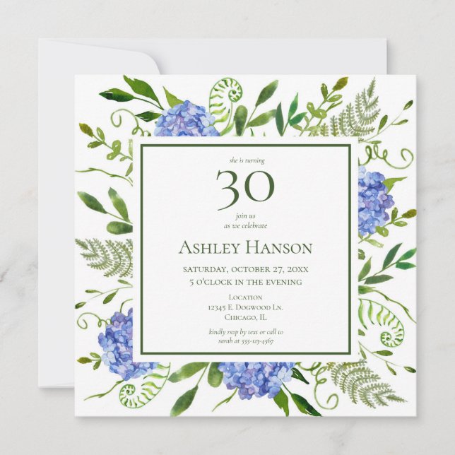Invitación 30.ª Hidráneas Azules (Anverso)
