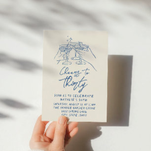 Invitación 30.ª Mano Llevó Alegres A Treinta Cumpleaños Coste