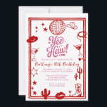 Invitación 30.º cumpleaños 40 de Novia Rústica Occidental<br><div class="desc">Invitación occidental de Cowgirl Boot. Cumpleaños rústica y occidental de la Vaquera. Ensillar,  poner botas,  cumpleaños de moda rústica,  cumpleaños de vaquera rústica. Noviembre 30 de Rústico Occidental,  Cumpleaños 40 de Nova. 21,  30,  40,  50 cumpleaños. Cumpleaños de país.</div>