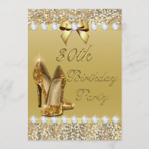 Invitación 30.º Cumpleaños Clásico Talla de Oro Secuencia Dia