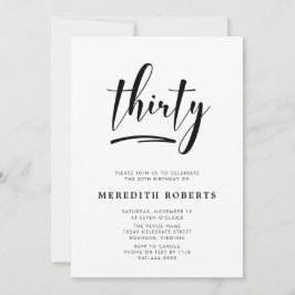 Invitación 30.º cumpleaños Fiesta elegante y moderno