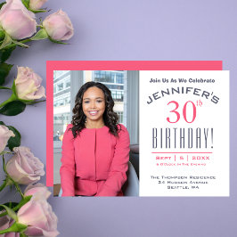 Invitación 30.º cumpleaños - Fiesta fotográfico