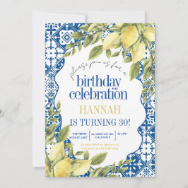 Invitación 30.º cumpleaños italiano del limón mediterráneo