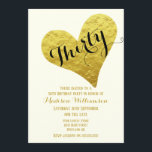 Invitación 30.º cumpleaños Treinta Corazón de Oro Negro y Fau<br><div class="desc">30.º Nacimiento Negro y Faux Gold Heart Design . Esta es una plantilla lista para que añada los detalles de su fiesta a . Si desea cambiar el color de fondo del tipo de letra,  haga clic en personalizar más adelante al final de la plantilla.</div>
