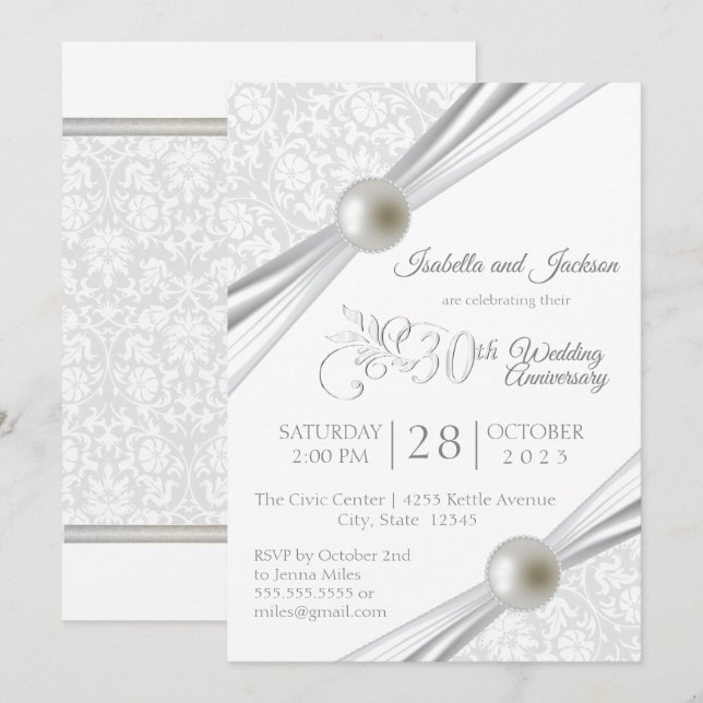 Invitación 30.º diseño de la Perla (Anverso / Reverso)
