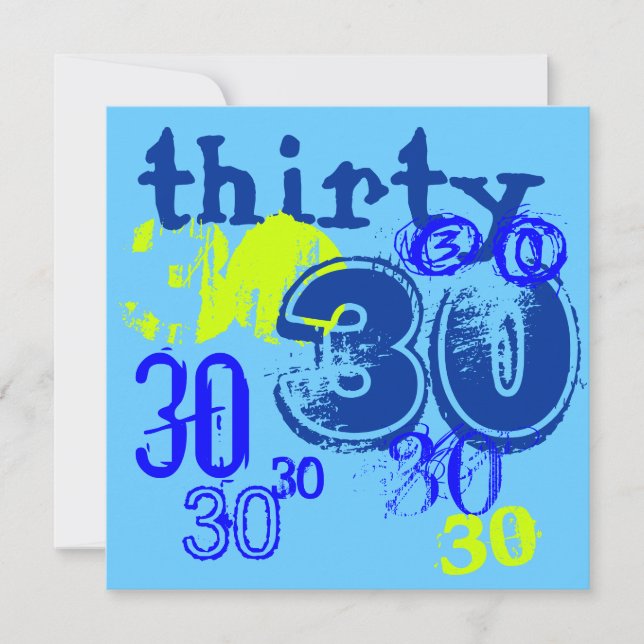 Invitación 30.º Fiesta de cumpleaños (Anverso)